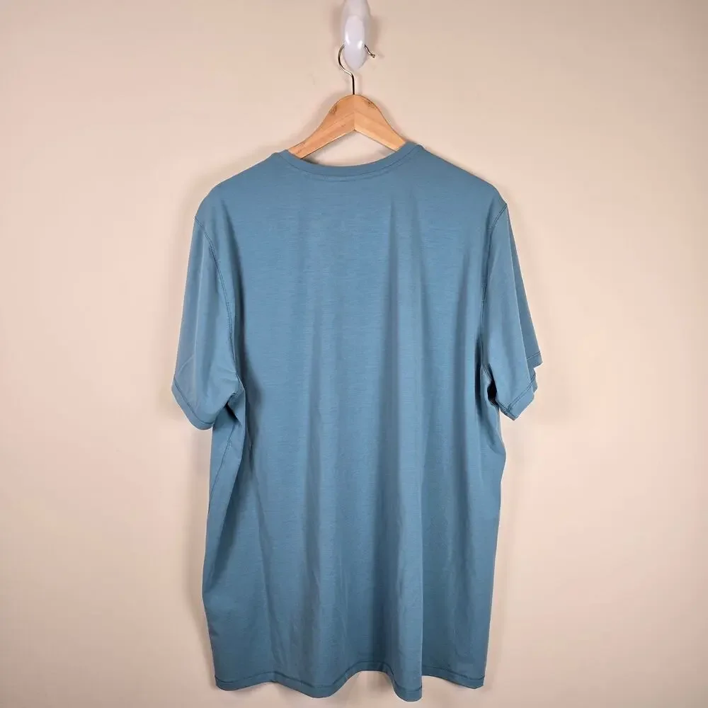 The North Face Mens Adventure Tee Size XL Algae Blue Short Sleeve Flash Dry